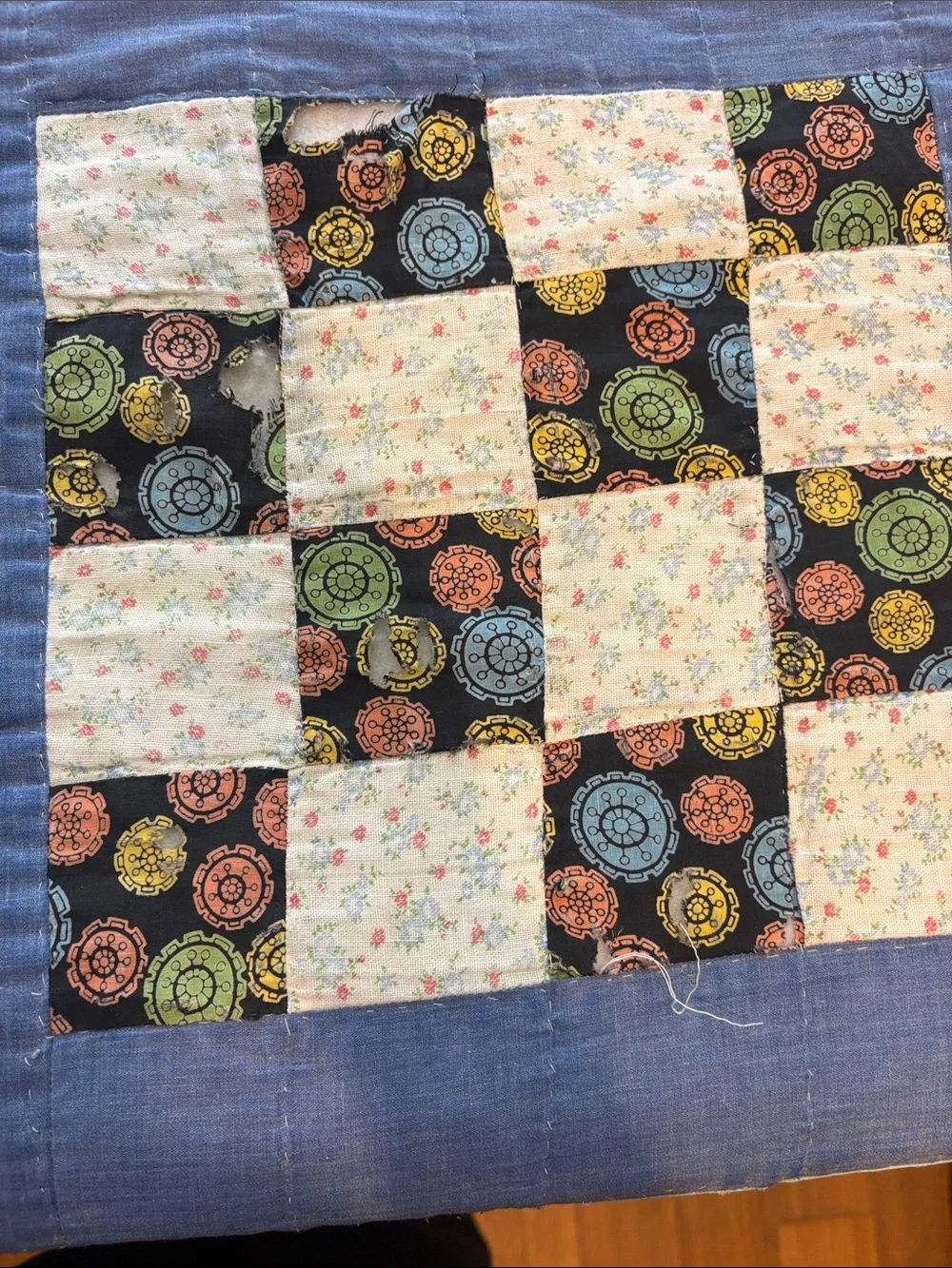Vintage Hand stitched Patchwork Quilt